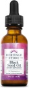 HERITAGE STORE Huile de graines noires avec 3 % de thymoquinone, oméga 6 9 - Nigella Sativa Huile liquide, pressée à froid à partir de graines noires, articulations, digestion et soutien immunitaire, végétalien, garantie de 60 jours, 30 Serv, 1 fl oz