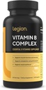LÉGION Complexe Vitamine B (120 Capsules) - Complexe Vitamine B avec Choline et Inositol soutient l'humeur et la fonction hépatique - Complexe Vitamines Vegan B soutenir le métabolisme énergétique et la fonction musculaire