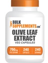 BulkSupplements.com Capsules d'extrait de feuille d'olive - Supplément de feuille d'olive, Capsules d'olive - Soutien immunitaire, Sans gluten, 1 Capsule par portion, 240 Capsules de légumes (paquet de 1)