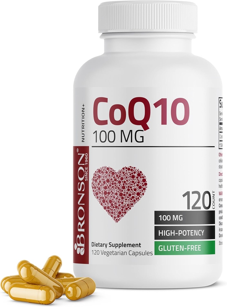 Bronson CoQ10 100 MG High Potency Cellular Energy Production, 120 Vegetarian Capsules