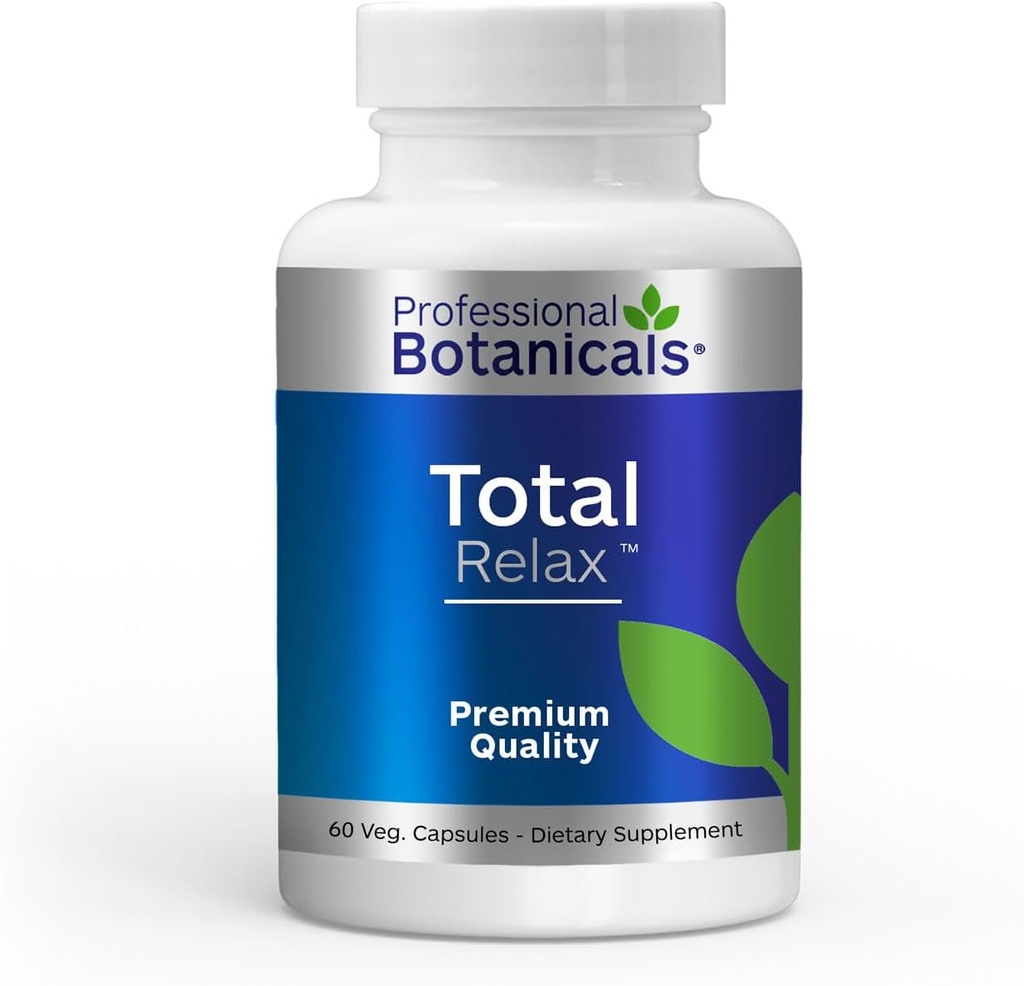 Botaniques professionnels Supplément Magnésium Total Relax pour la tension musculaire et la relaxation - 60 Capsules végétariennes