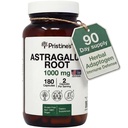 PRISTINE Astragalus Racine Supplément de soutien immunitaire Capsules - 1000mg 90 jours d'approvisionnement Adaptogène à base de plantes - Vieillissement en santé, santé cardiaque et pulmonaire
