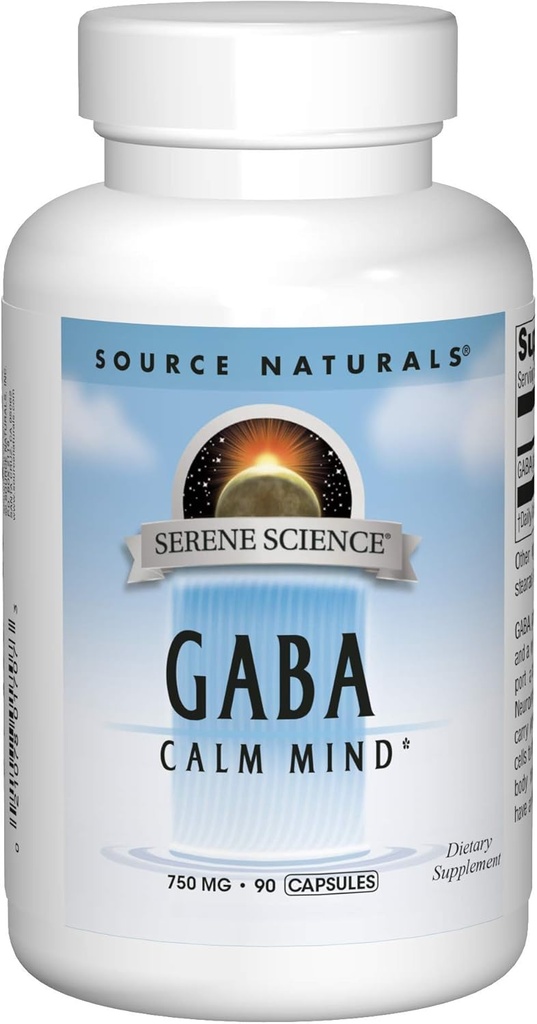 Source Naturals Serene Science GABA, for a Calm Mind, 750mg - 90 Capsules