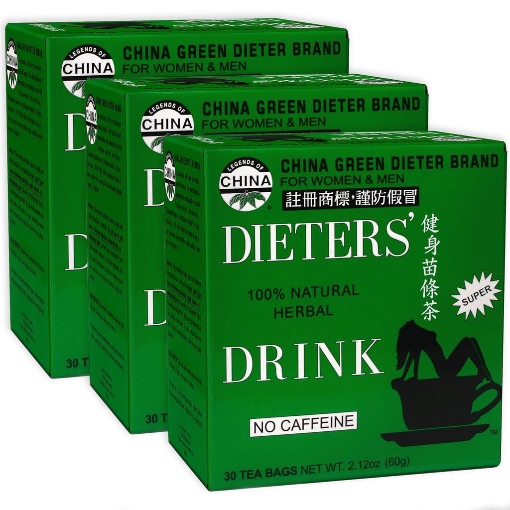 Oncle Lee , Senna Tea 3-Pack – Green Dieter , sans caféine, sans détox naturel à base de plantes et soutien digestif , 30 Ct Chaque