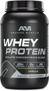 Amazing Muscle 100% Whey Protéine Poudre *Formule avancée avec la protéine Whey Isolate comme ingrédient primaire avec concentré de protéines de lactosérum ultra filtré (Vanilla, 2 lb)