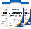 Nutricost L-Isoleucine 2000mg par portion, 240 capsules par bouteille (3 bouteilles)