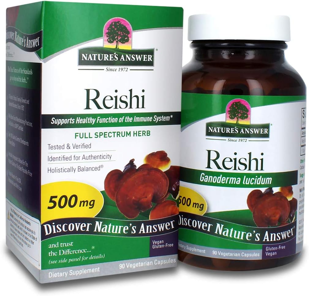 Réponse de la nature Reishi Champignon Mycelia Capsules végétariennes, 90-Count.