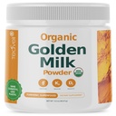 Poudre de lait d'or biologique avec vitamines D3 et K2, curcuma, gingembre, Curcumine, cannelle, KSM66 Ashwagandha, Saint Basilic et prébiotiques naturels – Delicious Unsweeted Turmeric Tea Latte- 30 portions