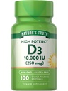 Nature's Truth D3 Vitamine 10 000 UI softgels Supplement de 100 Count.