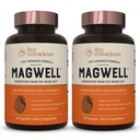 Zinc de magnésium et vitamine D3 - Formes biodisponibles de magnésium - Malate, Glycinat, Citrate - MagWell Bone & Heart Health, Immune System Support - 120 Capsules (2-Pack)