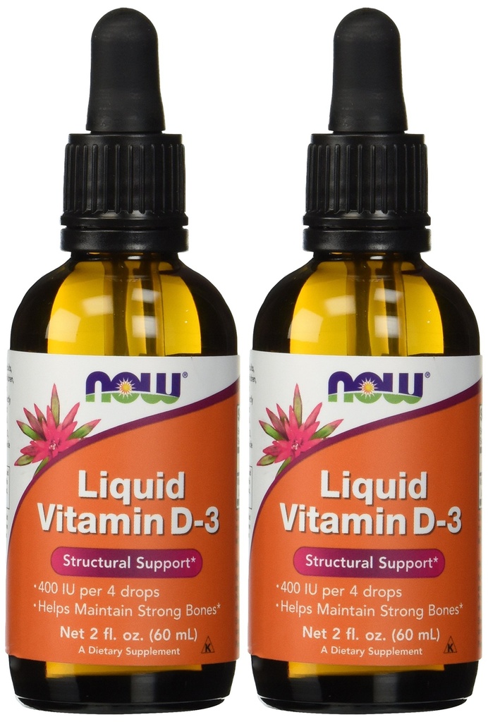 MAINTENANT suppléments alimentaires, vitamine liquide D-3, os forts*, soutien structurel*, 2-Ounce