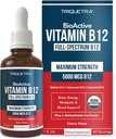 BioActive Vitamine B12 5000 mcg.Contient 3 Formes BioActives B12 Plus Cofacteur Méthylfolate - Méthyl B12, Adénosyl B12 & Hydroxy B12.Forme Sublinguale, Berry Flavor, Organique, Vegan (60 portions)