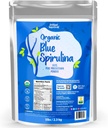 Supplément alimentaire en poudre de spiruline bleue biologique - Vrac 5LB - Sans odeur - Vegan, non OGM, sans gluten, sans lait, bleu brillant Coloration - eau pure extraite