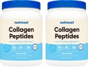 Nutricost Pure Collagen Hydrolysate (Bovine) Poudre (2 Conditionnement) - Collagène bovin à l'herbe, 1LB par bouteille