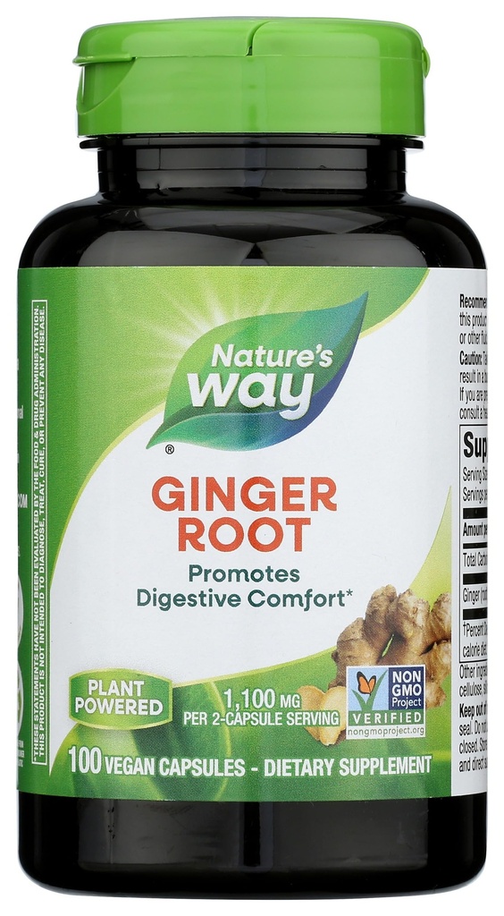 Nature's Way Haut de gamme Ginger Root 1100 mg par portion de 180 VCaps