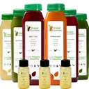 1 jour Juice Cleanse par Fountain Raw, tout naturel Détox Cleanse, jus pour la réinitialisation du corps, jus pressé froid rapide, excellente façon de démarrer une alimentation saine 6 bouteilles 12oz, 3 coups de gingembre