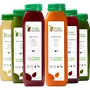 1 jour de nettoyage de jus par fontaine crue, tout naturel detox nettoyage, jus pour la réinitialisation du corps, jus pressé froid rapide, excellente façon de démarrer une alimentation saine 6 bouteilles 12oz
