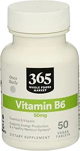 365 par marché des aliments entiers, vitamine B6 50Mg, 50 Nombre (paquet de 2)