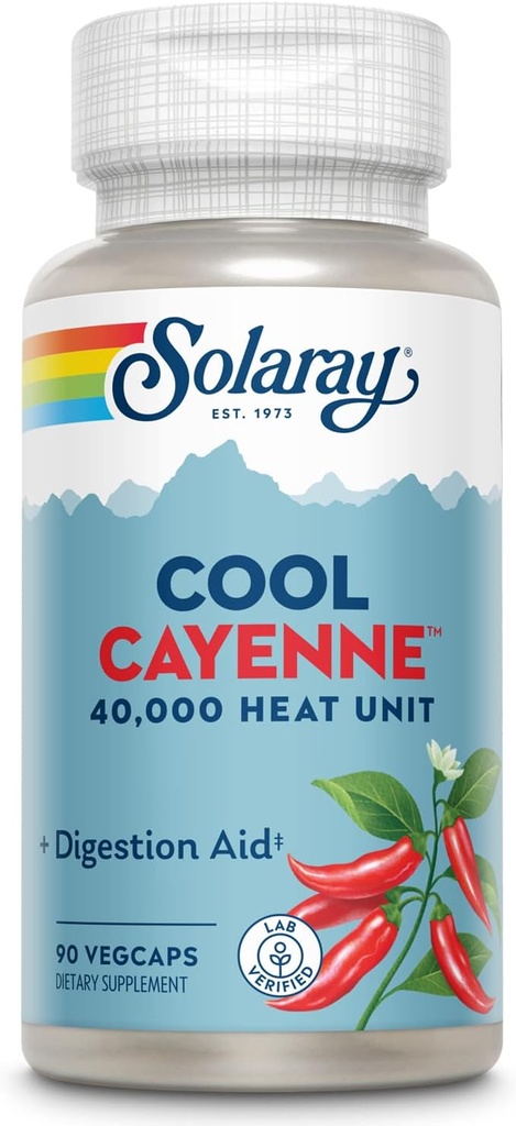 Solaray Cool Cayenne, 90 Capsules