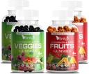 VITINITÉ faite avec de vrais fruits et de vrais légumes - Supplément de vitamine végétale super-alimentaire pour les femmes, les hommes et les enfants - avec un mélange de fruits et de verts pour la santé quotidienne (approvisionnement de 60 jours)