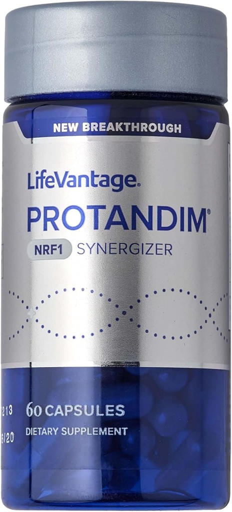 LifeVantage Protandim NRF1 Synergizer, NRF1 Activateur pour la santé cellulaire, fonction, production ATP, suppléments mitochondriaux pour l'énergie, la vitalité et le vieillissement, 60 capsules