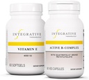 Ensemble thérapeutique intégratif avec complexe B actif, 60 capsules et vitamine E, 60 Softgels - complexe B actif pour soutenir le métabolisme énergétique* - vitamine E pour soutenir la santé cardiaque et l'activité antioxydante*