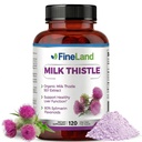 Pinces de chardon de lait fin 50:1 Extrait – 120 Capsules végétaliennes - 20 000 mg Strength with 80% Silymarin Flavonoïdes – Soutien du foie et des antioxydants