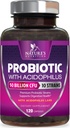 Probiotiques 50 milliards d'UFC par portion - 10 souches + prébiotiques - Santé digestive, Gut & Immune Support - Soutien Constipation occasionnelle, gaz et ballonnement pour les femmes et les hommes Plateau stable - 120 capsules