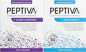 Peptiva Probiotique et soutien du sommeil 30 Compte Enzyme digestif 30 Compte