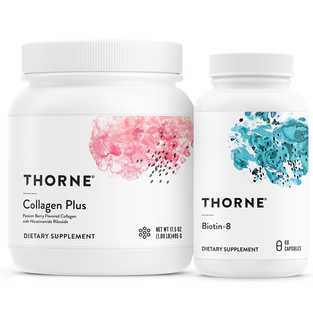 THORNE - Collagène Plus et Biotine 8 pour la peau, les cheveux et les ongles radiants - 30 portions