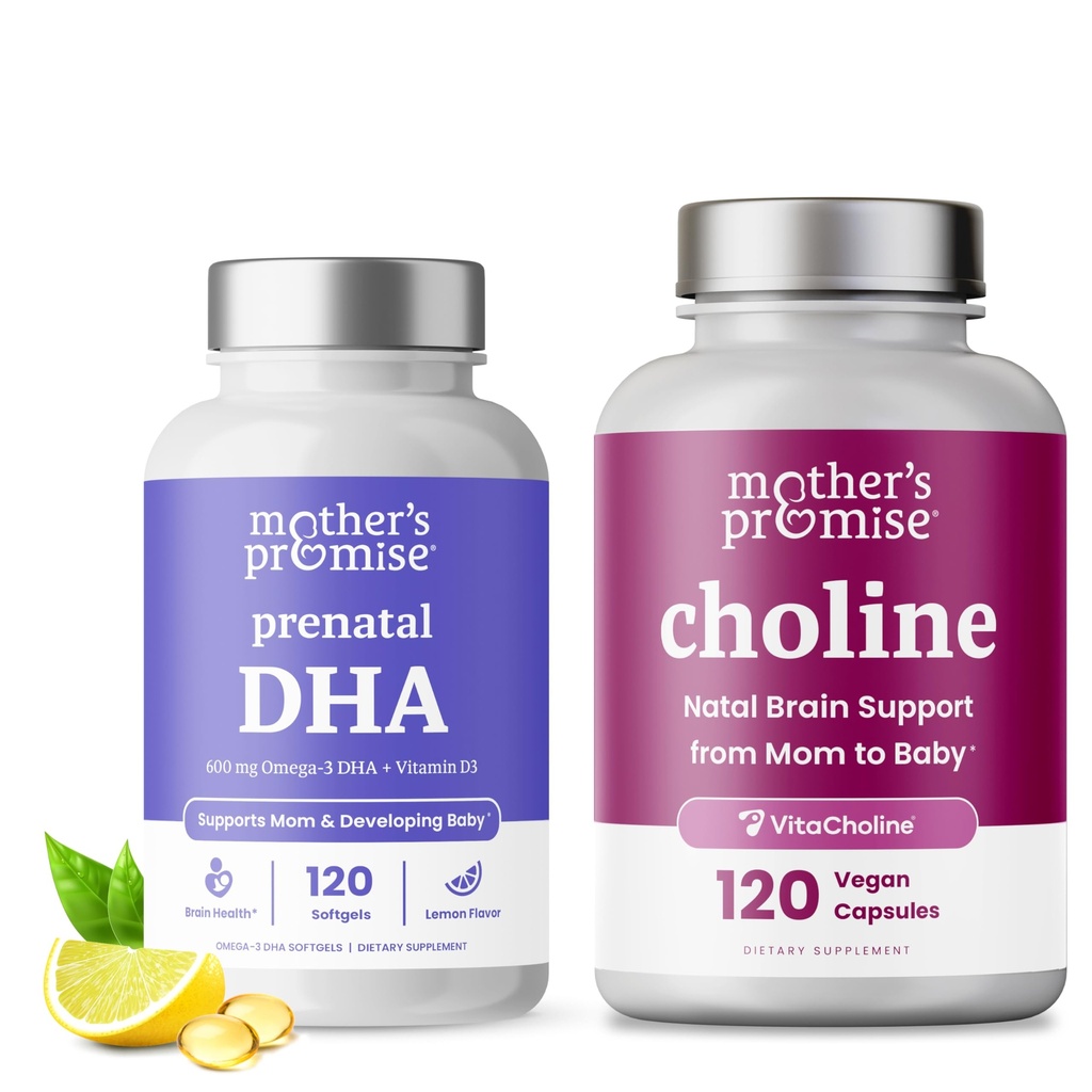 Promesse de la mère Prénatale DHA & Capsules Choline Bundle