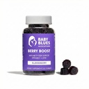 Baby Blues Berry Boost pour les mamans, Immunity Elderberry Gummies Supplément de soutien immunitaire avec vitamine C et zinc pour les adultes, système immunitaire non-OGM vitamines Booster Vegan sans gluten Gummies, 60pcs