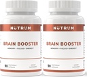 Supplément booster de cerveau - Supplément nootrope de puissance cérébrale - Pills de cerveau pour la concentration, la mémoire, la clarté, l'énergie et une meilleure concentration avec Alpha-GPC, L-Theanine, Rhodiola, Ginseng, Guarana (paquet de 2)