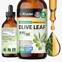 BIO KRAUTER extrait de feuille d'olive liquide - Teinture de feuille d'olive pour le soutien immunitaire - Sans alcool et sans sucre - gouttes de végétalien 4 Fl.Oz.