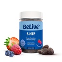 Gummées BeLive 5-HTP - 60 Ct I 5HTP Gummées anti-stress pour mieux dormir, focalisation augmentée, rappel d'humeur et anti-stress I Sérotonine Booster pour adultes, supplément Vegan 5 HTP - baies mixtes Flavor