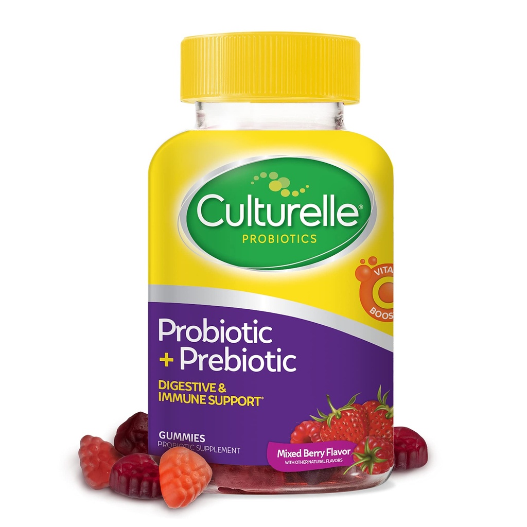 Culturelle Daily Probiotic Capsules 30CT & Gummies 52CT avec Lactobacillus rhamnosus GG pour la santé digestive et immunitaire