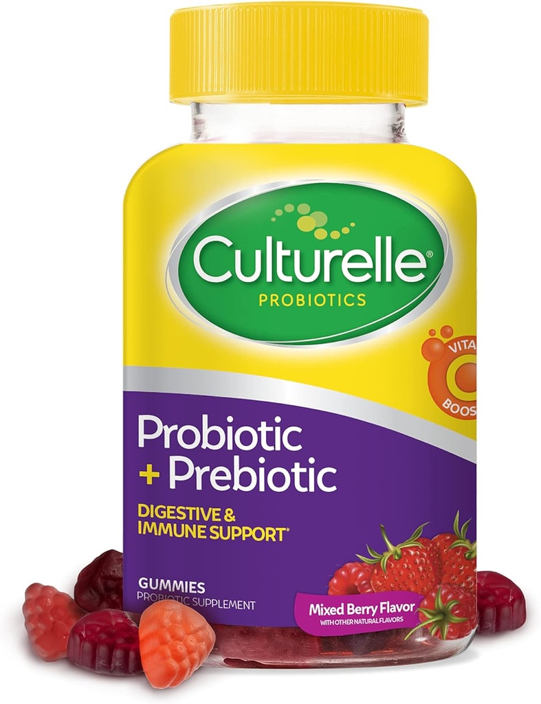 Culturelle Daily Probiotic Capsules 30CT & Gummies 52CT avec Lactobacillus rhamnosus GG pour la santé digestive et immunitaire