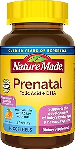 Nature Prénatal + DHA 200 mg Multivitamine Softgels 60 Ct