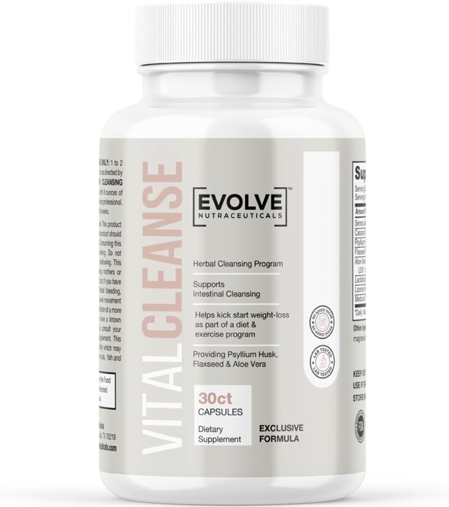 Evolve Vital Cleanse, Natural Detox Formula, Renew Energy and Vitality, Get Vacation Ready