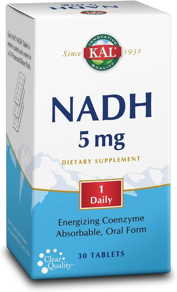 KAL 5 Mg Nadh Comprimés, 30 Compte