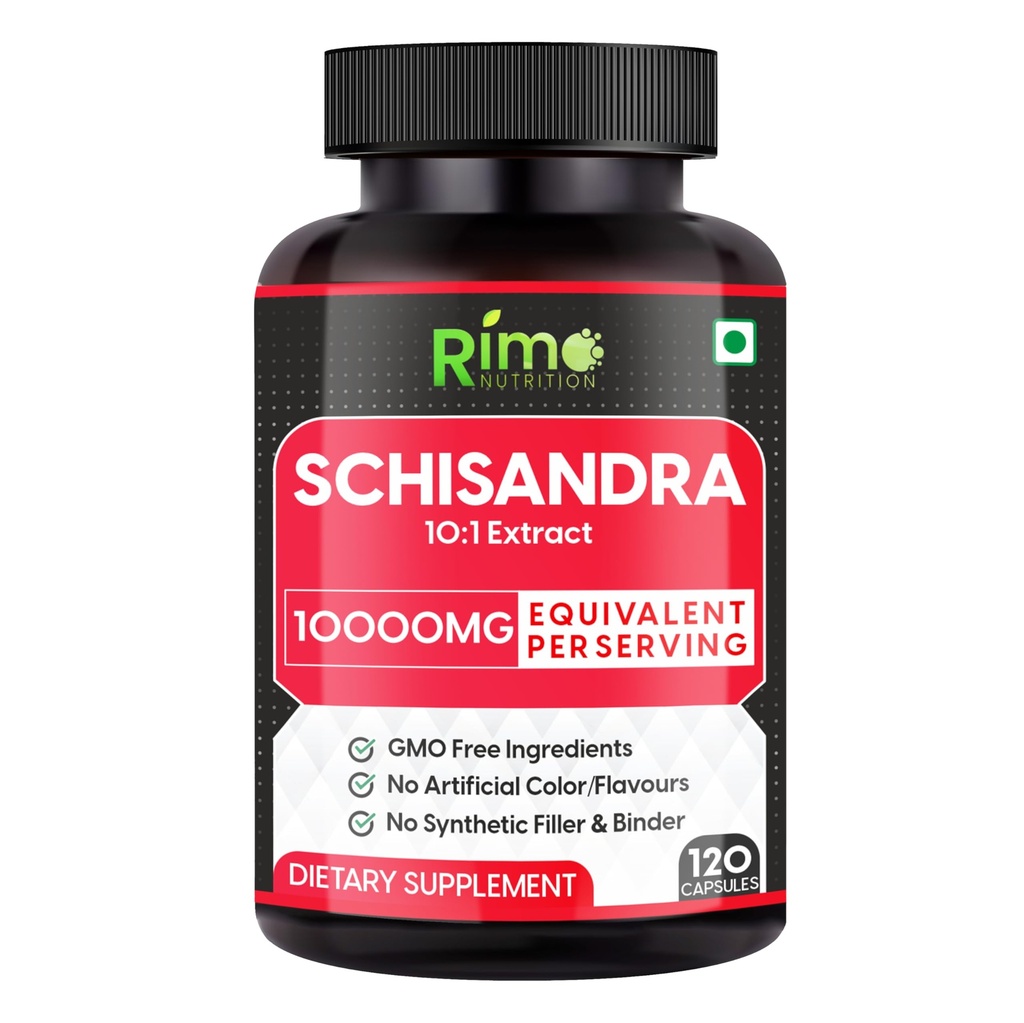 Supplément Schisandra - Standardisé en Schisandrins, extrait de fruits Schisandra Chinensis pur, 120 capsules