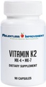 Vitamine naturelle K2 MK4 Plus Vitamine K2 MK7 Haute puissance 15 000 mcg MK-4 + 60 mcg MK-7 soutient la santé osseuse et artérielle Vegi-Capsules Sans soja