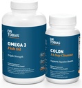 Dr Tobias Omega 3 Huile de poisson et Colon 14 jours de nettoyage pour améliorer la digestion et la santé générale