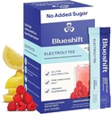 Electrolytes de Blueshift - Paquets de poudre d'électrolytes naturels, Paquets d'hydratation biologique, Bâtons de boisson d'électrolyte sans sucre, Paquet de service unique - Arôme de framboise citron, Bâtons de poudre (10 Pack)
