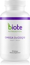Biote Nutraceuticals - Omega 3 + CoQ10 - Coeur + Cerveau (90 capsules de gel)