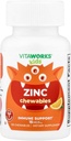 Enfants Zinc 15mg Comprimés à croquer - Saveur de cerise naturelle - Vegan, végétarien, sans OGM, sans gluten, sans vitamines sans noix - Supplément alimentaire pour le soutien immunitaire - pour les enfants - 120 Chewables