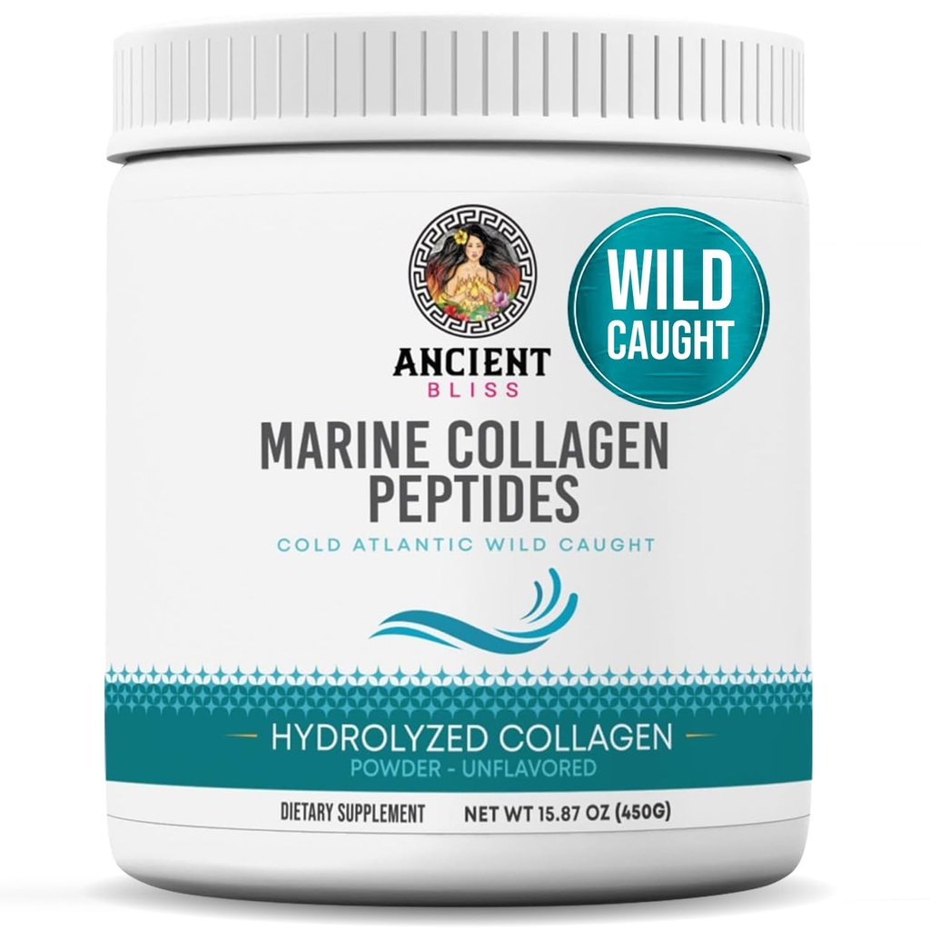 Ancien supplément de protéines de collagène sans saveur avec type 1, sans OGM, sans gluten, supplément acide aminé pour la peau, les cheveux et les ongles, 15.87 Oz