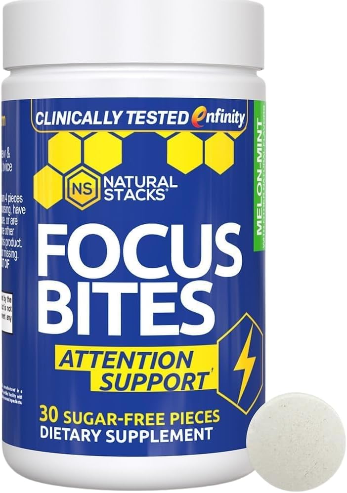 Supplément Paraxanthine 100mg - Supplément sans focale caféine pour le soutien de la productivité et de l'attention - Test cliniquement Infinity Paraxanthine - Jitter Free Energy Support - 30 Morceaux Melon Mint Focus