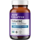 Nouveau chapitre Supplément curcuma + aide au sommeil - Turmeric Force Nighttime for Sleep Support with Valerian Root + Ginger + NO Black Pepper Needed + Non-GMO Ingrédients - 60 Capsule végétarienne