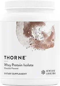 THORNE - Isolé de protéines de lactosérum - 21 grammes de poudre de protéines de lactosérum facile à digérer - Certifié NSF pour le sport - Chocolat - 31,9 Ounces - 30 portions